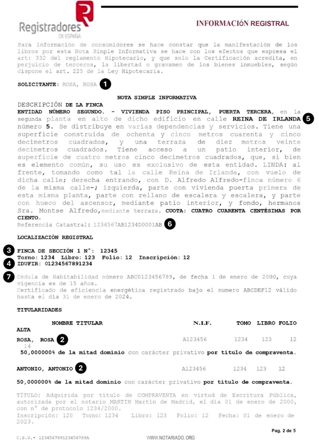 nota simple ejemplo