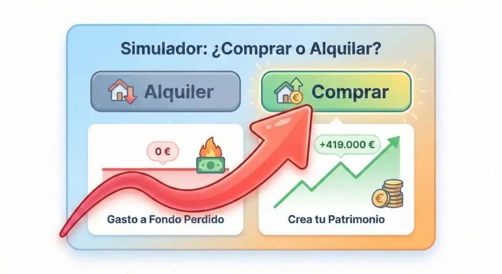 Portada guía simulador Winvest comprar o alquilar decisión financiera