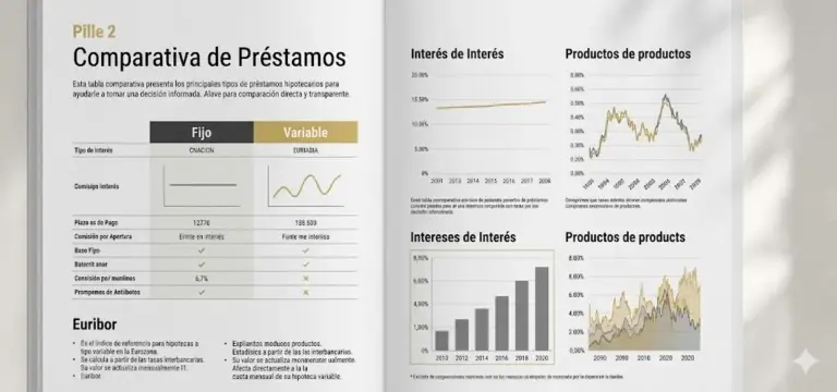Gráfico de comparación de folleto premium