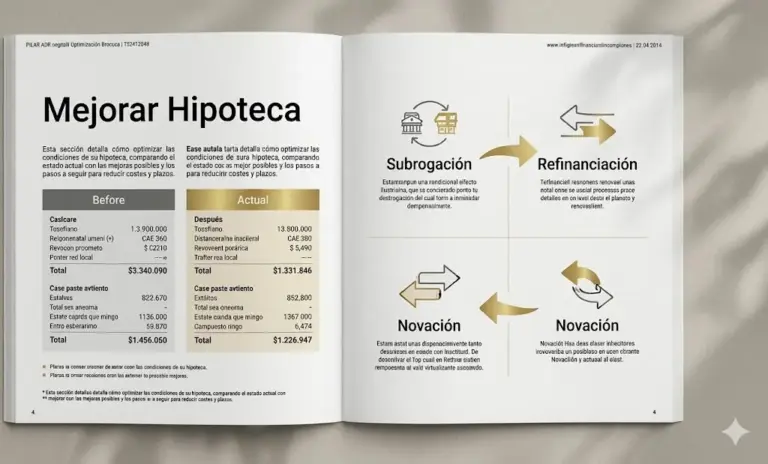 Gráficos financieros de folleto premium para optimización